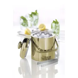 Caterado Eiskühler / Eiseimer LINCOLN, Edelstahl, 1,3 L, mit champagnerfarbener Lackierung