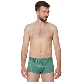 Ein schöner Fleck Erde Herren Boxershorts | Shorts, Print, Bio-Baumwolle Großes Teufelshorn (Grün) XL