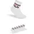 Fila Kurzsocken FILA "JUNIOR UNISEX QUARTER PLAIN SOCKS", Damen, Gr. 23-26, weiß, Baumwollmischung, unifarben mit Farbeinsatz, normal, Socken, mit eingestricktem Logo im Bündchen, Kindersocken