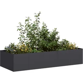 vidaXL Pflanzgefäß 200 x 80 x 40 cm Schwarz