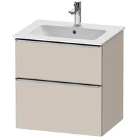 Duravit D-Neo Waschtischunterbau wandhängend mit Möbelgriff edelstahl gebürstet, ×