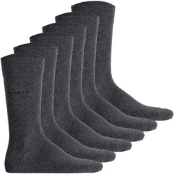 GANT Herren Socken, 6er Pack - Soft Cotton Socks, Strümpfe, einfarbig 43-45-Grau