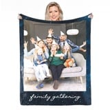 Personalisierte Decke Mit Foto,Fotodecke Mit Eigenem Foto,Worten Bild Collage Individuelle Decken, Geburtstags-Souvenir-Geschenke Personalisierte Decke für Vater, Mutter, Kinder, Hunde, Freunde