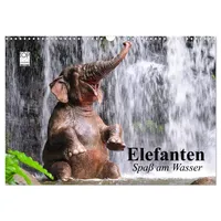 Calvendo Elefanten. Spaß am Wasser (Wandkalender 2026 DIN A3