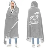 ACCZ Geschenke für Papa, Tragbare Decke mit ärmeln, Papa Geschenk von Tochter Sohn, Kuscheldecke mit ärmeln Papa Geschenk, Vatertag Erntedank Geburtstagsgeschenk für Papa