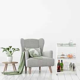 Relaxdays Servierwagen weiß 51,0 x 30,0 x 80,5 cm