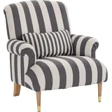 Home Affaire XXL-Sessel HOME AFFAIRE "Cholet Sessel", grau (anthrazit, creme), B:86cm H:95cm T:95cm, Baumwollmix (40% Baumwolle/60% Polyester), Sessel, XXL-Sessel, mit Zierkissen und Beinen aus Eiche, Bezugsqualität: Baumwollmix, Big