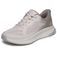 SKECHERS Bobs Squad 4 Damen Weite M Taupe Multi 36