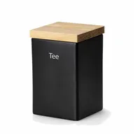 Continenta Vorratsdose quadratisch schwarz 10 x 10 x 16,5 cm 1 l