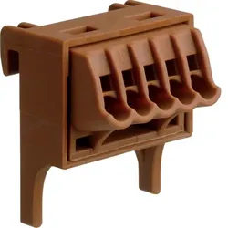 Hager VZ455P, QuickConnect terminal, Gerade, Braun, Kunststoff, 63 A, 10 Stück(e
