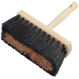 laguz Teerbürste für Teer & Zähflüssige Materialien, Bürste mit Ergonomischem Holzgriff, Flachpinsel aus Kokos- und Kunststoffborsten, Holzteerpinsel mit Stiel 13,5 cm, Pinsel