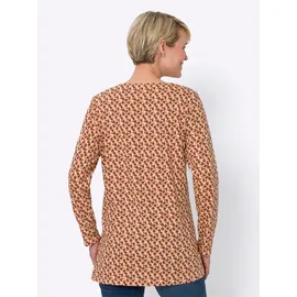Classic Basics Sieh an! Longshirt in apricot-rostrot-bedruckt | Gr.: 52