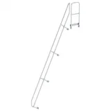 Günzburger MUNK zweiter Handlauf Aluminium-Treppe mit Plattform 60° 16 Stufen