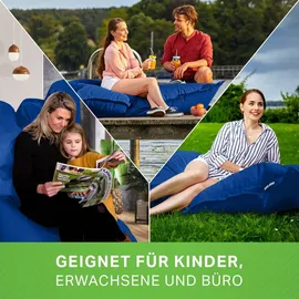 Green Bean Riesensitzsack Blau, Textil, Füllung Styroporkugeln, Rechteckig, 140x25x180 cm, Hergestellt in Deutschland, Wohnzimmer, Hocker, Sitzsäcke, XXL Sitzsäcke