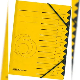 Herlitz Ordnungsmappe A4 Karton 12 Fächer gelb