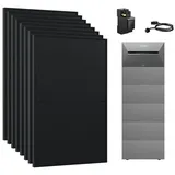 Anker Balkonkraftwerk 3640W Komplettset Solaranlage Anker SOLIX 3 E2700 Pro Speicher, (Smart Meter und 8x Astronergy 455Wp im Lieferumfang enthalten), Speicher mit integriertem Wechselrichter, All-in-One 2,668kWh Akku