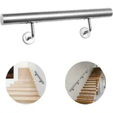 Wolketon - vingo Edelstahl Handlauf Treppengeländer Geländer und Handläufe Wandhandlauf Wand Treppe Wandhalterung Innen & Außen 150 cm