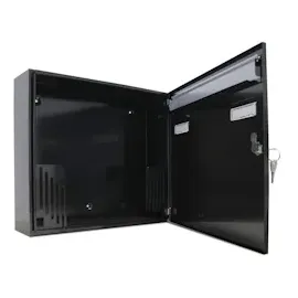 AL Briefkastensysteme Basic 2er Briefkasten RAL 7016 Anthrazit inkl. Zeitungsfach