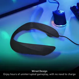 Panasonic SC-GN01E, Kabelgebunden, Gaming Nacken-Lautsprecher (eingebautes Mikrofon, USB, leicht, auch perfekt für Home Office) schwarz