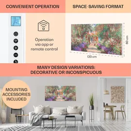 Klarstein Wonderwall Air Art Smart Infrarotheizung Gartenweg 120 x 60 cm