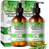 ALIVER Haarshampoo Rosmarinöl für Haarwachstum gegen Haarausfall, Vegan 2x300ml