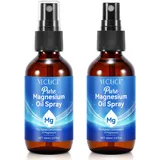 Magnesium Öl Spray, Magnesium Öl 100% Reines und organisches Magnesium Körper Spray, Gesundheits-Spray Mineralien Lindern Muskelspannung(2 Pack)