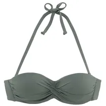 LASCANA Bandeau-Bikini-Top Damen Grün 36 Cup B