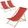 ECD Germany Sonnenliege 100 x 83 x 57,5 cm Rot