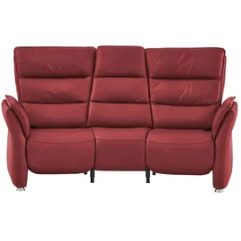 Hukla Sessel Corina Leder 202 x 112 x 103 cm Rot mit Relax-Funktion