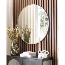 Beliani Wandspiegel ANNEMASSE 80 x 80 cm Gold