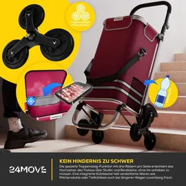 24move ALEGRE Einkaufstrolley rot 55 L