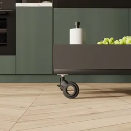 MS Beschläge Ø Schwarze Moderne Möbelrolle Ø 60mm Kunststoffrolle Lenkrolle Feststellbremse