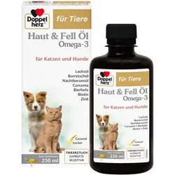 Doppelherz für Tiere Haut&Fell Öl für Katzen+hunde 250 ML