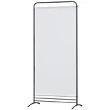 Angel Living Paravent 1 Teilig 81 x 180 cm Stoff Raumteiler Trennwand Balkon Sichtschutz Stellwand Natürlich - Weiß