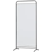 Angel Living Paravent 1 Teilig 81 x 180 cm Stoff Raumteiler Trennwand Balkon Sichtschutz Stellwand Natürlich - Weiß
