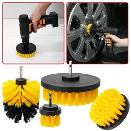 casativo Reinigungsbürsten-Set gelb/schwarz 4 St. 4 Größen