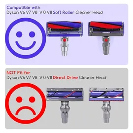 bundiglassware Bürste Ersatzbürste für Dyson V6 V7 V8 V10 V11 Ersatzteile, Softwalze für Dyson Zubehör, Weiche Walzenbürste Ersatzteil, Ersatz Fl...