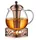 Glastal 1500ml Bronze Teekanne mit Stövchen und Edelstahl Teewärmer
