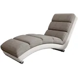 Mirjan24 Sessel Holiday 62 x 84 x 180 cm Beige mit verchromten Füßen
