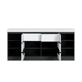 Möbel Kraft Sideboard 201 x 93 x 45 cm Weiß