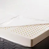 Talatex Naturlatex Topper, atmungsaktiver Rutschfester Bezug, langlebig, optimale Wirbelsäulenunterstützung, verbessert den Komfort Alter Matratzen. (Double-5cm(140 x 200 x 5cm))
