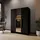WFL GROUP Drehtürenschrank Mono Lux 150 x 200 x 51 cm Schwarz