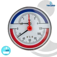 Afriso tecuro Ø 80 mm Bi-Metall Thermometer 0 -