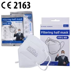 FFP2 Gesichtsmaske Mund Nasen Schutz WEISS Face Mask 10 Stk Packung