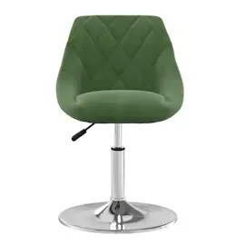 vidaXL Esszimmerstühle 2 Stk. Drehbar Dunkelgrün Samt