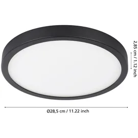 EGLO Außenleuchte Metall Kunststoff Ø 28,5 cm 1 Stk. schwarz weiß