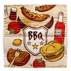 MANK Serviette Airlaid BBQ, 40 x 40 cm, 50 Stück - Barbeque Grillen Grillfest