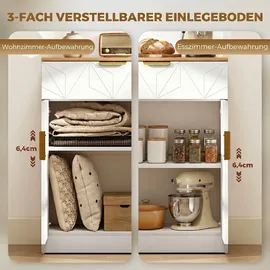 Homcom Sideboard 32 x 82 x 60 cm Weiß