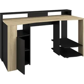 parisot möbel Gamingtisch Meta Eiche / Schwarz