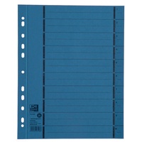 Elba Oxford Trennblätter A4 aus Karton mit Perforation, blau,